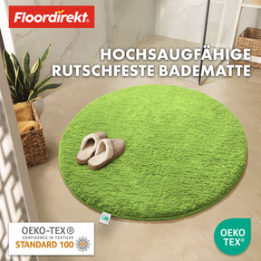 Badematte | Sky | Badteppich in Rund | Dichtes, flauschiges Wohlgefühl für Ihr Zuhause