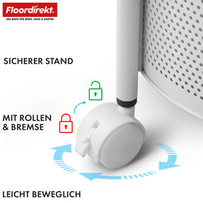 Rollwagen | Henry | Küchenwagen aus Stahl mit Rollen | Servierwagen | 3 oder 5 Etagen | Weiß & Schwarz