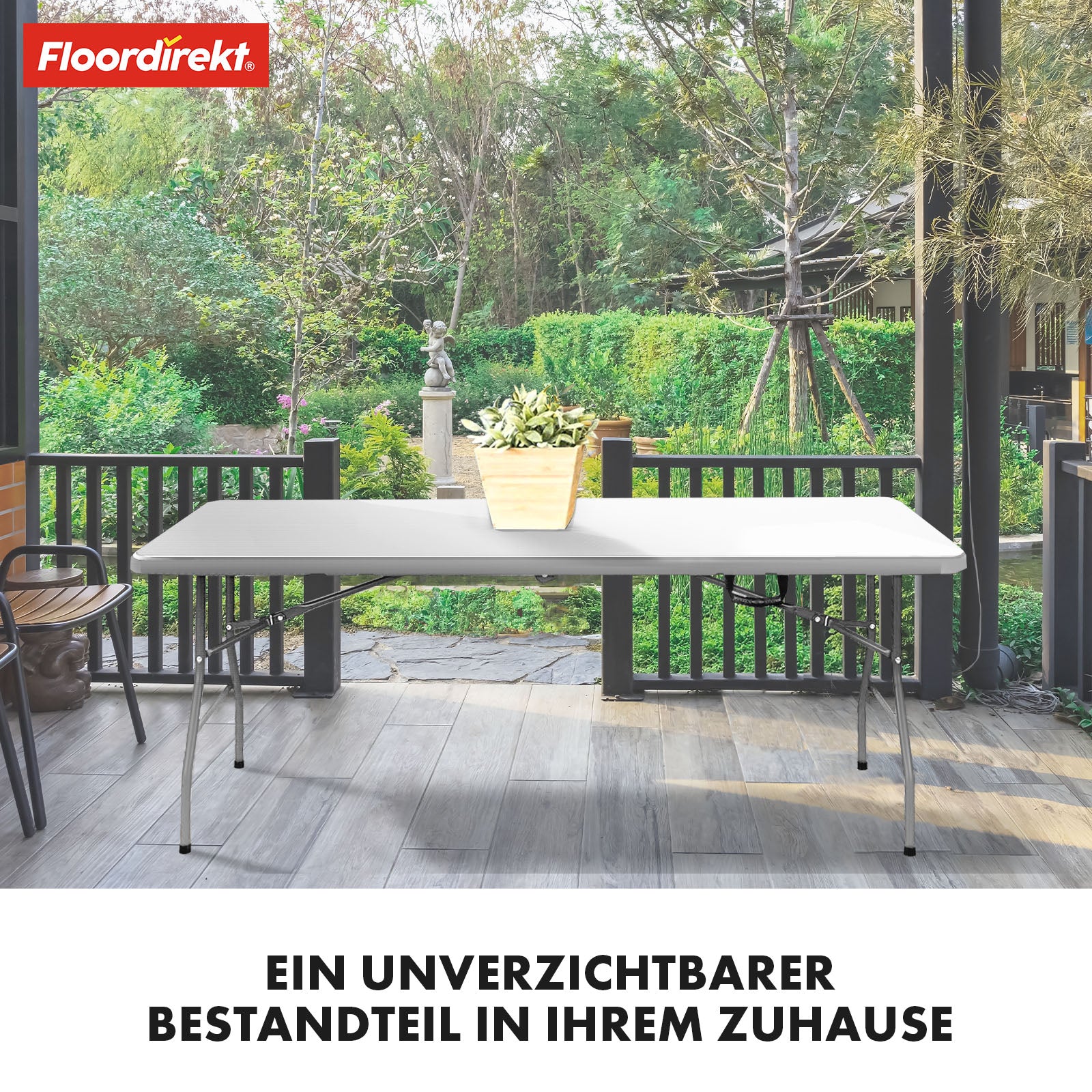 wetterfester campingtisch Klapptisch | Akita | Strapazierfähiger und Wetterfester Tisch für Haus, Garten und Camping