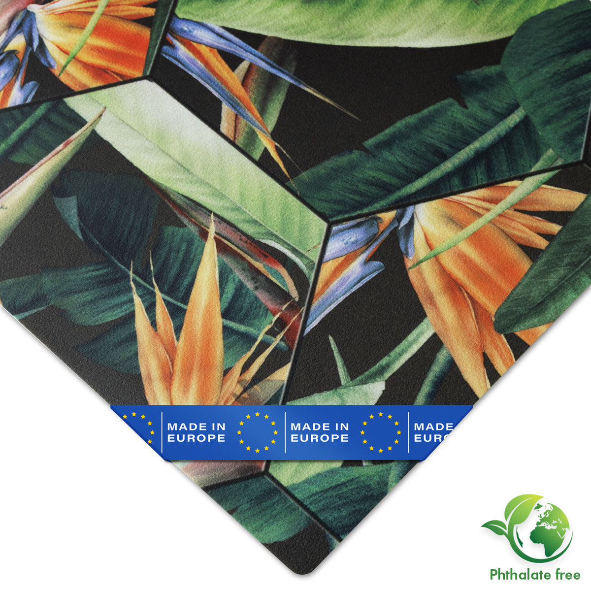 3D CV-Belag | Strelitzia 536M | Vinyl-Bodenbelag mit tropischem Design in realistischer Fliesenoptik