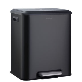 Mülleimer | Jack | 30 L Fassungsvermögen | 2-fach Mülltrennung | Soft-Close & Pedal | Edelstahl oder Schwarz