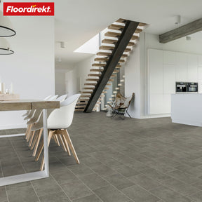 CV-Belag | Kent 968M | Strapazierfähiger Vinylboden in realistischer Steinfliesenoptik für Küche, Bad & Wohnbereich