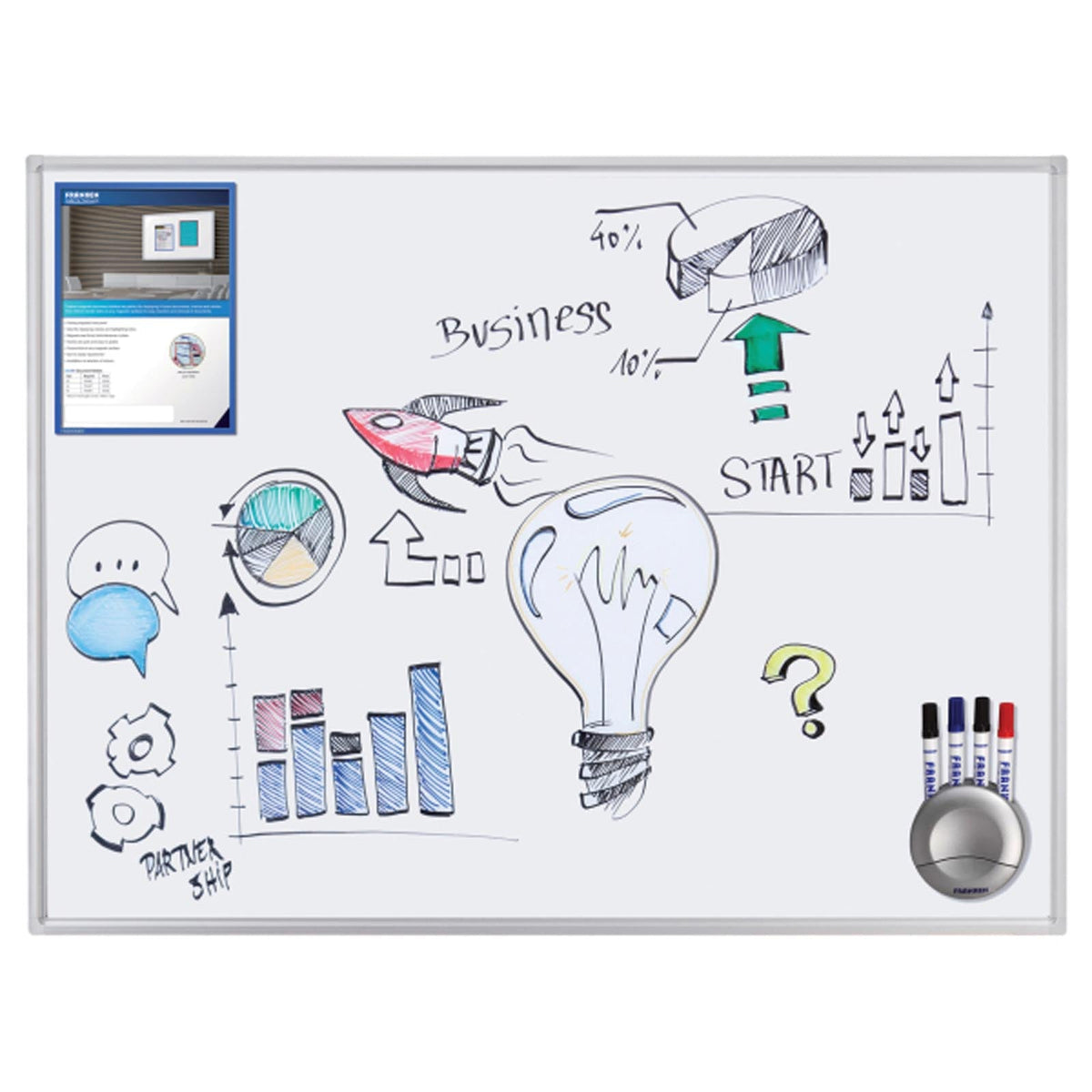Franken Whiteboard | ECO | Lackiert | Inklusive Ablageschale