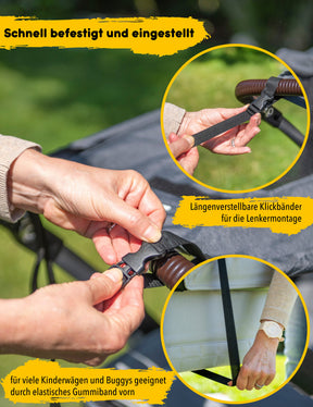 bon und bene sonnensegel BON&BENE Sonnensegel für Kinderwägen | Universal-Sonnenschutz mit UV-Schutz 50 | Mit Sichtfenster & breiten Schattenflügeln