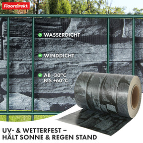 PVC-Sichtschutzstreifen | Für Gittermatten-Zäune | Effektiver Sichtschutz