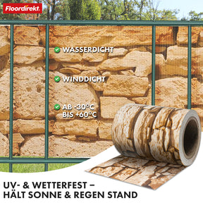 PVC-Sichtschutzstreifen | Für Gittermatten-Zäune | Effektiver Sichtschutz