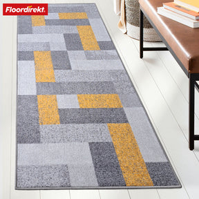 Teppich-Läufer nach Maß | New York | Rutschhemmend mit Gel-Rücken | Modernes Design in verschiedene Farben