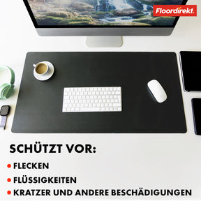 Schreibtischunterlage | Nero | Pflegeleichtes, weiches Kunstleder | Verfügbar in zahlreichen Farben und Größen