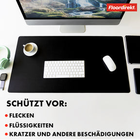 Schreibtischunterlage | Nero | Pflegeleichtes, weiches Kunstleder | Verfügbar in zahlreichen Farben und Größen