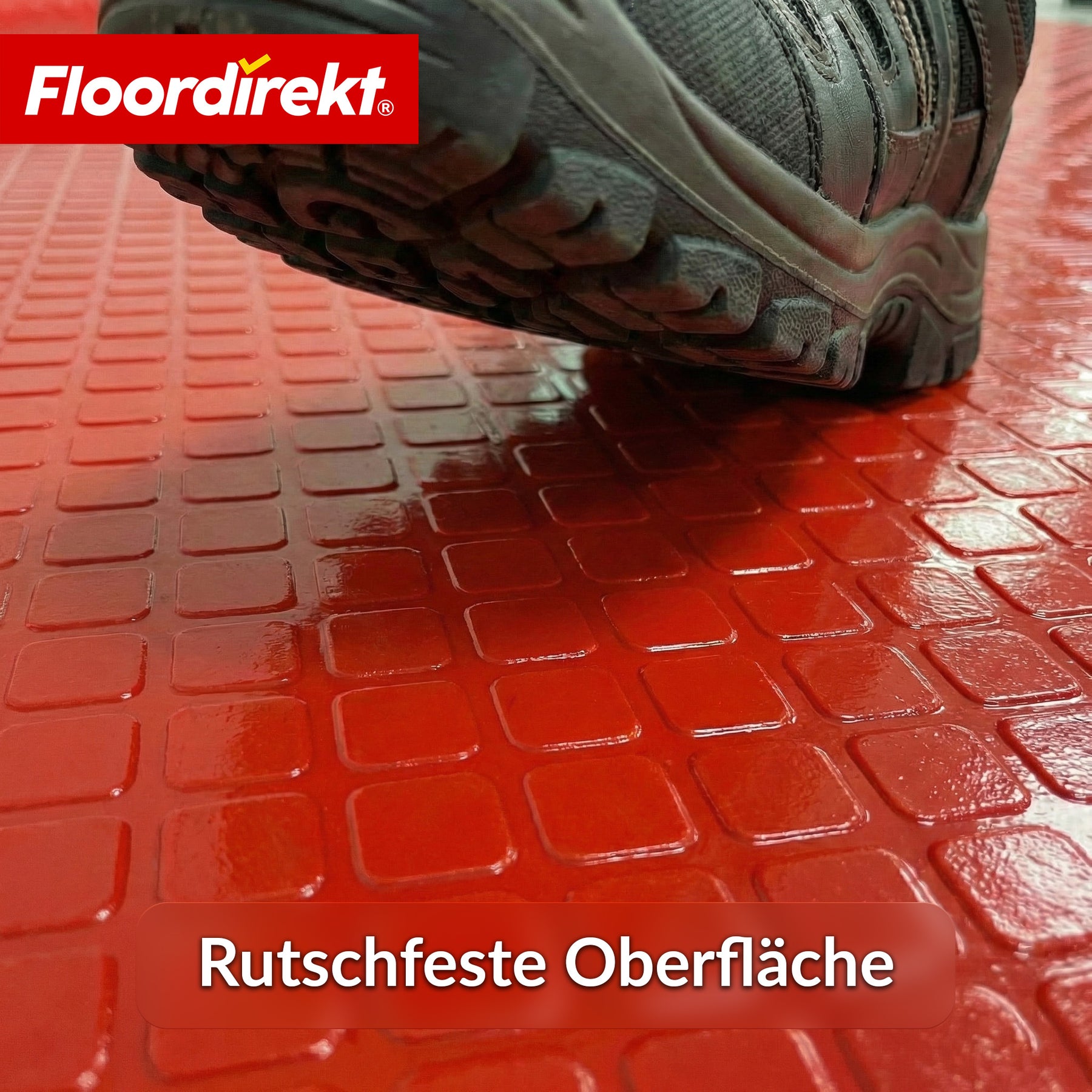 PVC-Bodenbelag | Check Quadra | Quadrat-Optik | Rutschfest & Pflegeleicht | Meterware / Zuschnitt nach Maß