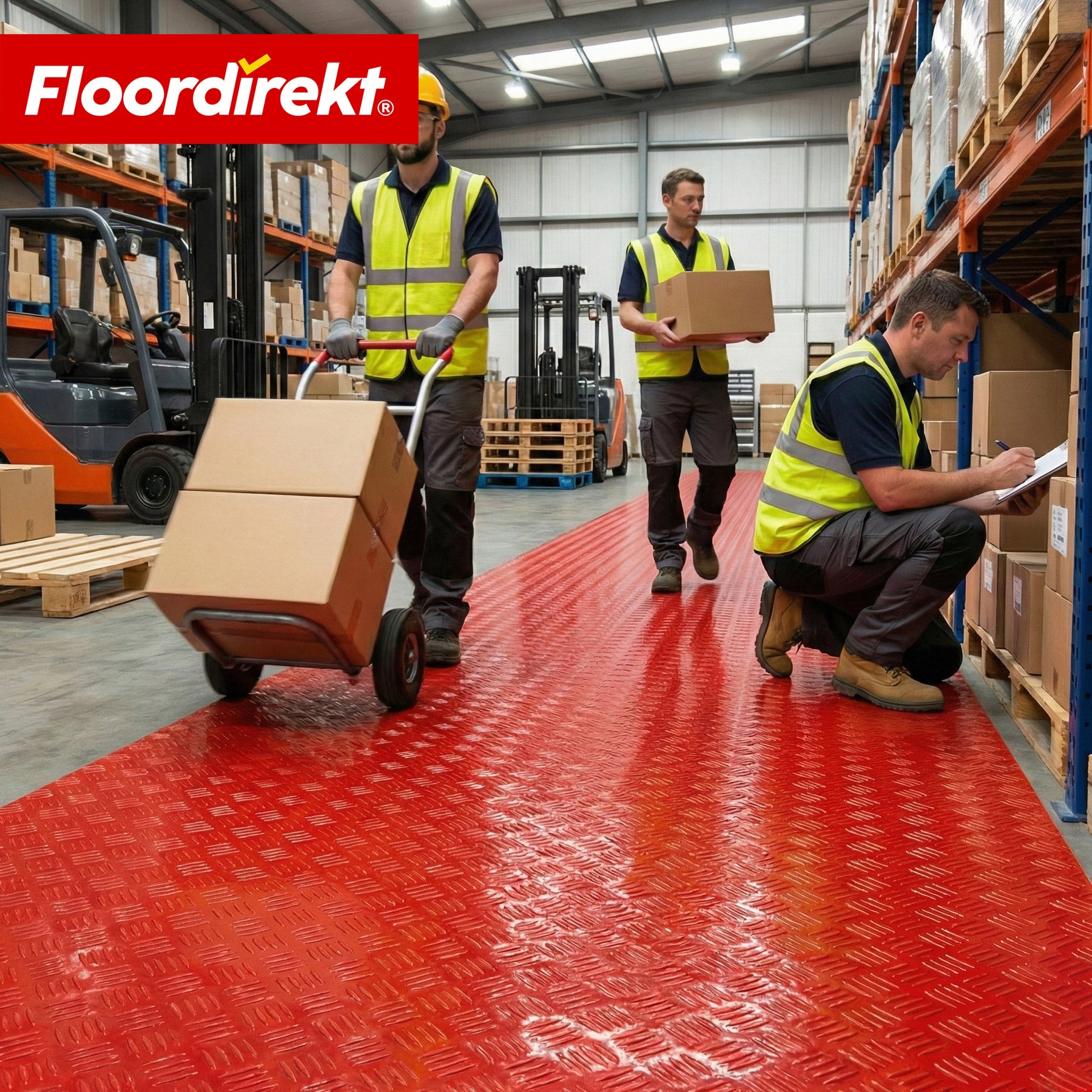 PVC-Bodenbelag | Bullet | Riffelblech-Optik | Rutschfest & Pflegeleicht | Meterware / Zuschnitt nach Maß | 110 cm Breite