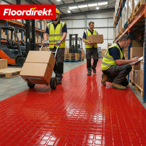 PVC-Bodenbelag | Check Quadra | Quadrat-Optik | Rutschfest & Pflegeleicht | Meterware / Zuschnitt nach Maß | 110 cm Breite