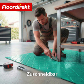 PVC-Bodenbelag | Check Quadra | Quadrat-Optik | Rutschfest & Pflegeleicht | Meterware / Zuschnitt nach Maß | 110 cm Breite