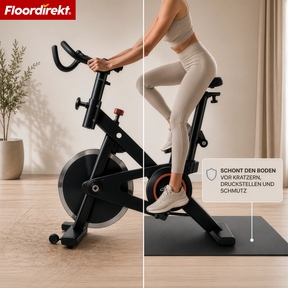 Bodenschutzmatte | Sparta | Rutschfeste Fitnessgeräte Unterlegmatte für Laufband & Crosstrainer