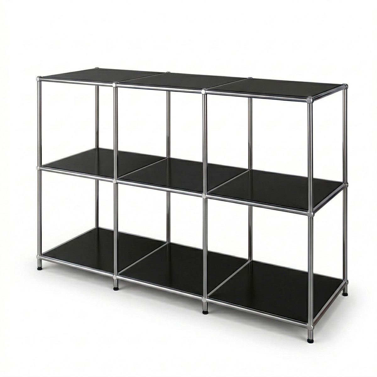 Metallregal | Concept Epure MK-018 | 3 Ablagen Standregal | Sideboard & Lowboard | Offenes Bücherregal
