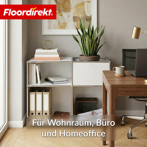 Metallregal | Concept Epure MK-030 | Standregal mit 3 Ablagen & Stauraumfach | Sideboard & Aufbewahrungsregal