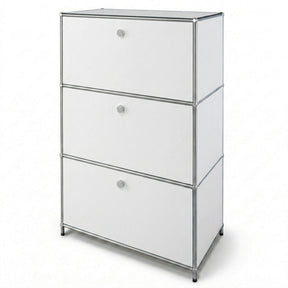 Metallschrank | Concept Epure MK-129 | Sideboard mit 3 verschließbaren Fächern | Moderner Aufbewahrungsschrank