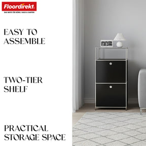 Metallregal | Concept Epure MK-120 | Aufbewahrungsregal mit verschließbaren Fächern, offenem Fach & Ablage | In mehreren Farben erhältlich