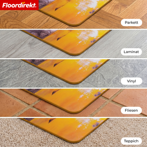 Design Bodenschutzmatte | Robuste Bürostuhlunterlage aus Spezial-PVC für Büro & Homeoffice | 80 x 118 cm