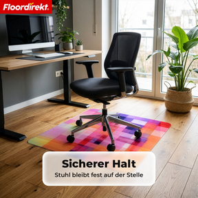 Design Bodenschutzmatte | Robuste Bürostuhlunterlage aus Spezial-PVC für Büro & Homeoffice | 80 x 118 cm