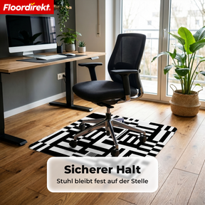 Design Bodenschutzmatte | Robuste Bürostuhlunterlage aus Spezial-PVC für Büro & Homeoffice | 80 x 118 cm