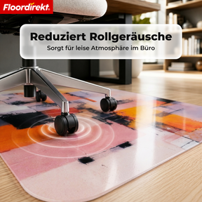 Design Bodenschutzmatte | Robuste Bürostuhlunterlage aus Spezial-PVC für Büro & Homeoffice | 80 x 118 cm