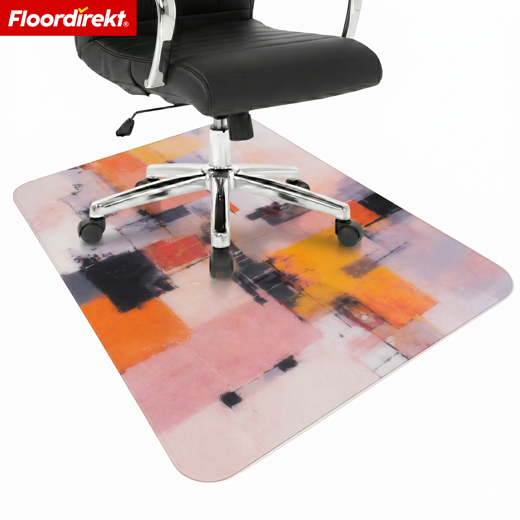Design Bodenschutzmatte | Robuste Bürostuhlunterlage aus Spezial-PVC für Büro & Homeoffice | 80 x 118 cm