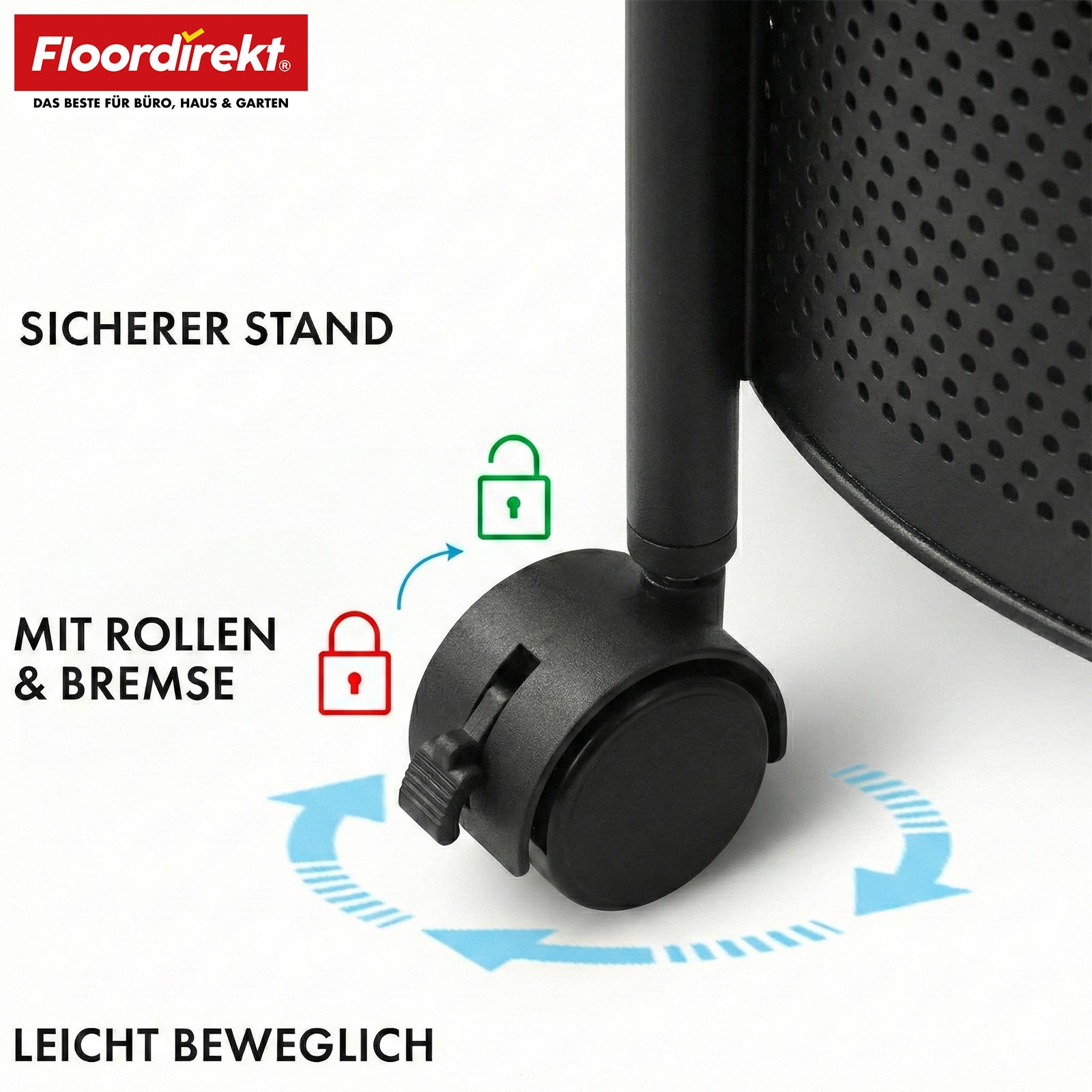 Rollwagen | Henry | Küchenwagen aus Stahl mit Rollen | Servierwagen | 3 oder 5 Etagen | Weiß & Schwarz