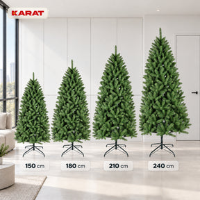 Künstlicher Weihnachtsbaum | Evergreen | Dichte Fichtenoptik mit Metallständer | 150–240 cm