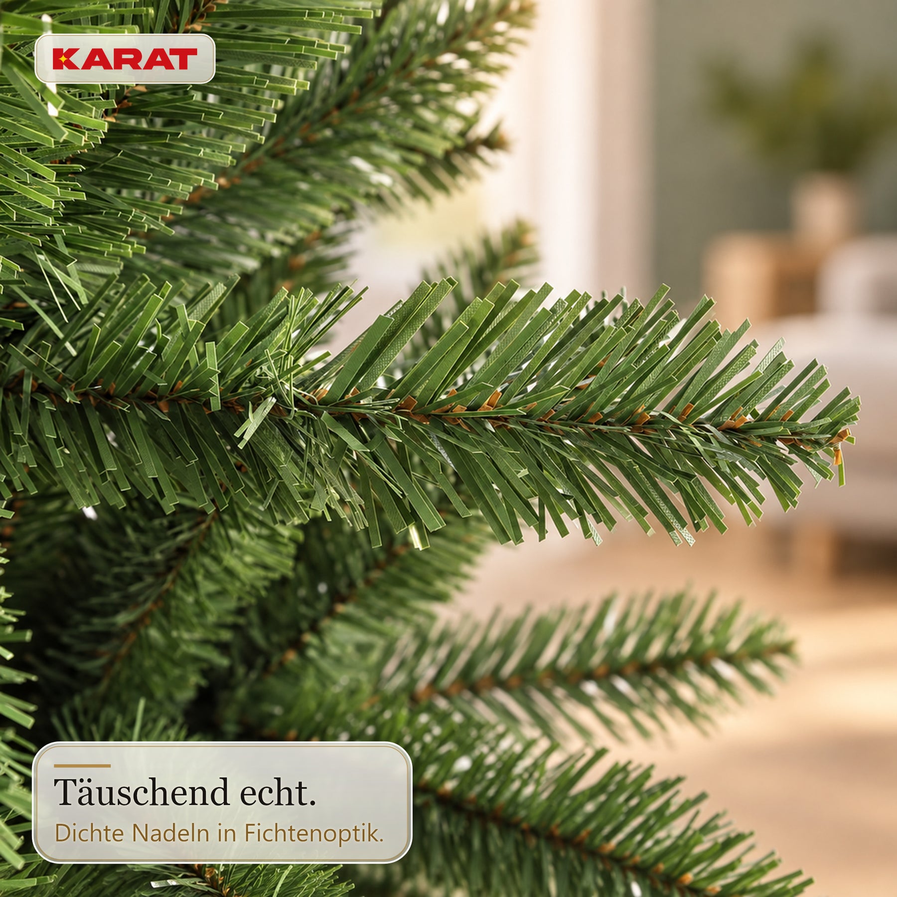 Künstlicher Weihnachtsbaum | Evergreen | Dichte Fichtenoptik mit Metallständer | 150–240 cm