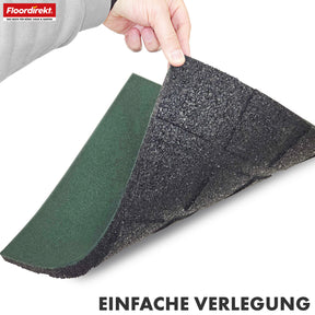 Fallschutzmatte | Play Protect | Rutschfester, robuster Gummi-Bodenschutz | Verschiedene Stärken & Farben | 50 x 50 cm