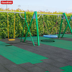 Fallschutzmatte | Play Protect | Rutschfester, robuster Gummi-Bodenschutz | Verschiedene Stärken & Farben | 50 x 50 cm