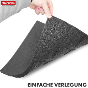 Fallschutzmatte | Play Protect | Rutschfester, robuster Gummi-Bodenschutz | Verschiedene Stärken & Farben | 50 x 50 cm