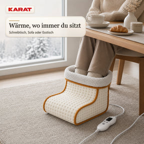 Elektrischer Fußwärmer | Fjord | 6 Heizstufen bis 55 °C, Timer & Sherpa-Futter | 4 Farben
