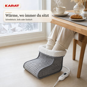 Elektrischer Fußwärmer | Fjord | 6 Heizstufen bis 55 °C, Timer & Sherpa-Futter | 4 Farben