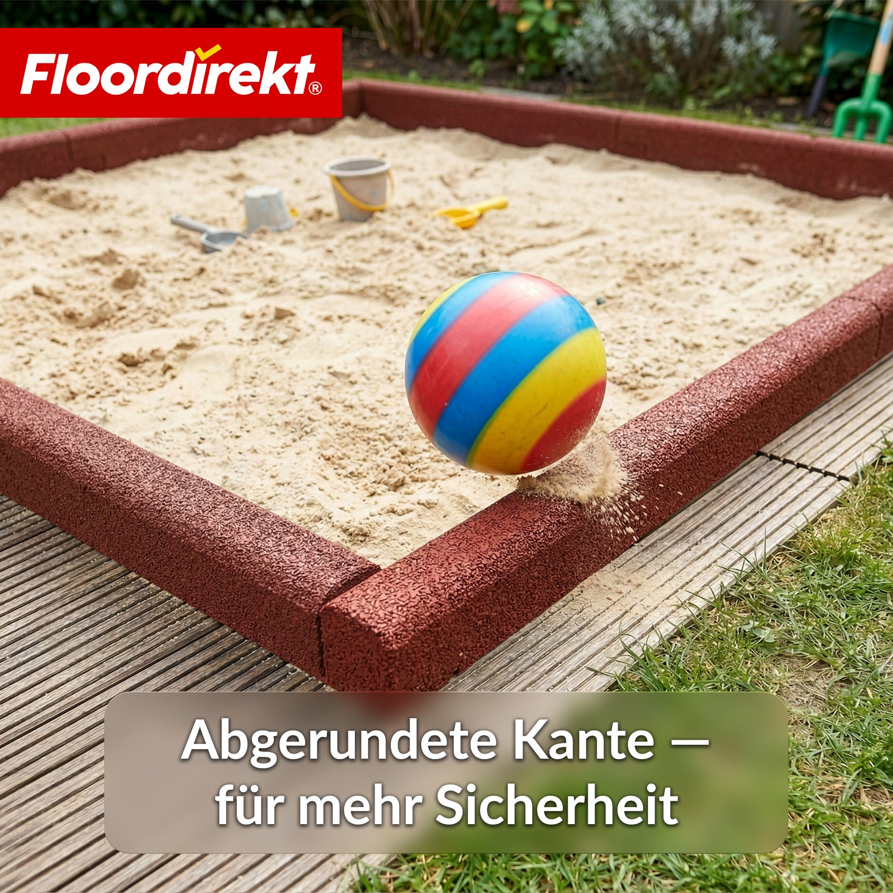Gummi Randstein | Flexible Rasenkante & Beeteinfassung aus recyceltem Gummi für Garten, Wege & Terrasse