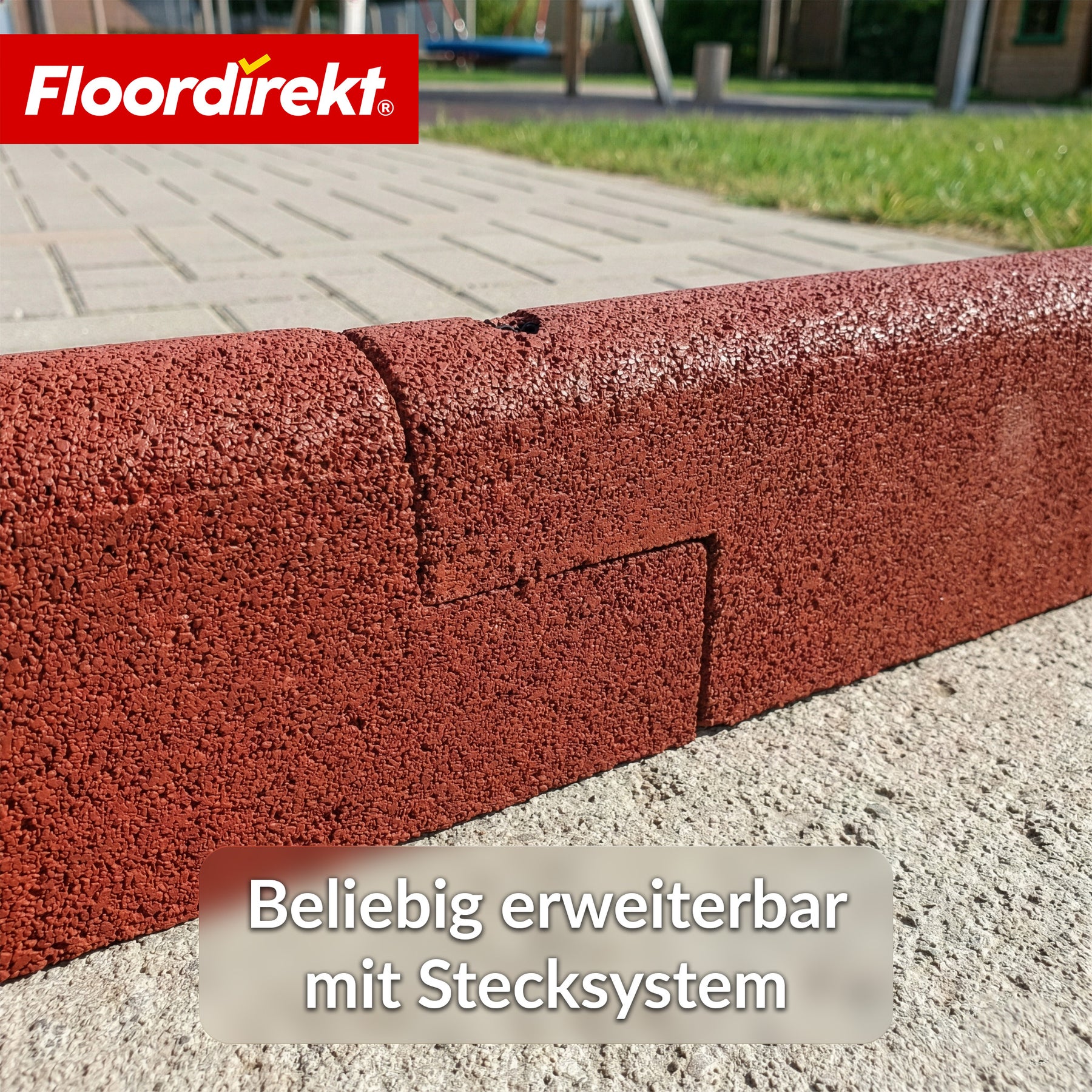 Gummi Randstein | Flexible Rasenkante & Beeteinfassung aus recyceltem Gummi für Garten, Wege & Terrasse