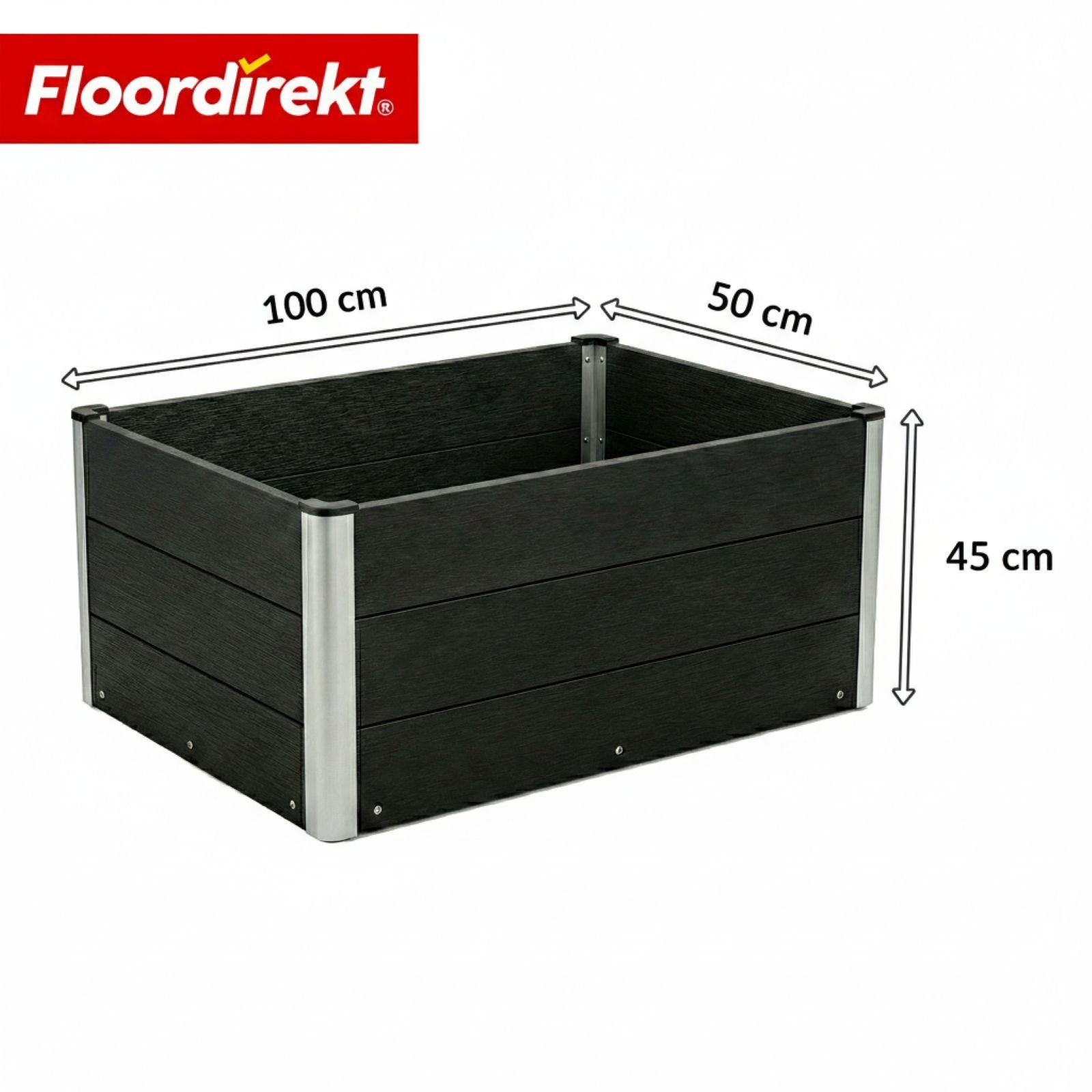 WPC-Hochbeet | Paros | Anthrazit | Wetterbeständig & langlebig | Für Garten & Terrasse | Verschiedene Größen