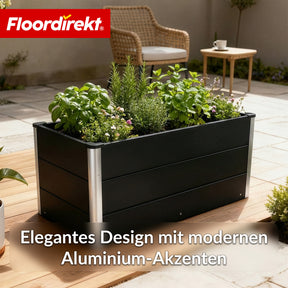 WPC-Hochbeet | Paros | Anthrazit | Wetterbeständig & langlebig | Für Garten & Terrasse | Verschiedene Größen