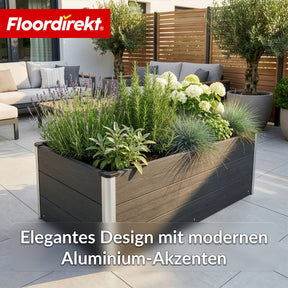 WPC-Hochbeet | Paros | Anthrazit | Wetterbeständig & langlebig | Für Garten & Terrasse | Verschiedene Größen