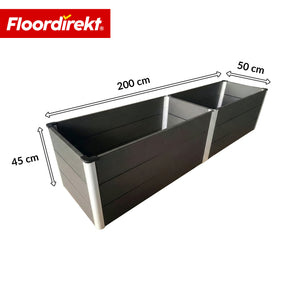 WPC-Hochbeet | Paros | Anthrazit | Wetterbeständig & langlebig | Für Garten & Terrasse | Verschiedene Größen