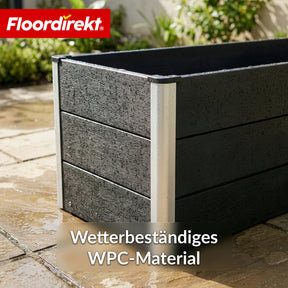 WPC-Hochbeet | Paros | Anthrazit | Wetterbeständig & langlebig | Für Garten & Terrasse | Verschiedene Größen