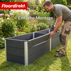 WPC-Hochbeet | Paros | Anthrazit | Wetterbeständig & langlebig | Für Garten & Terrasse | Verschiedene Größen