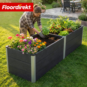 WPC-Hochbeet | Paros | Anthrazit | Wetterbeständig & langlebig | Für Garten & Terrasse | Verschiedene Größen