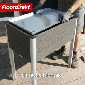 WPC-Hochbeet | Salina | Anthrazit | Hochbeet auf Stelzen 60 x 50 x 90 cm | Wetterbeständig & pflegeleicht