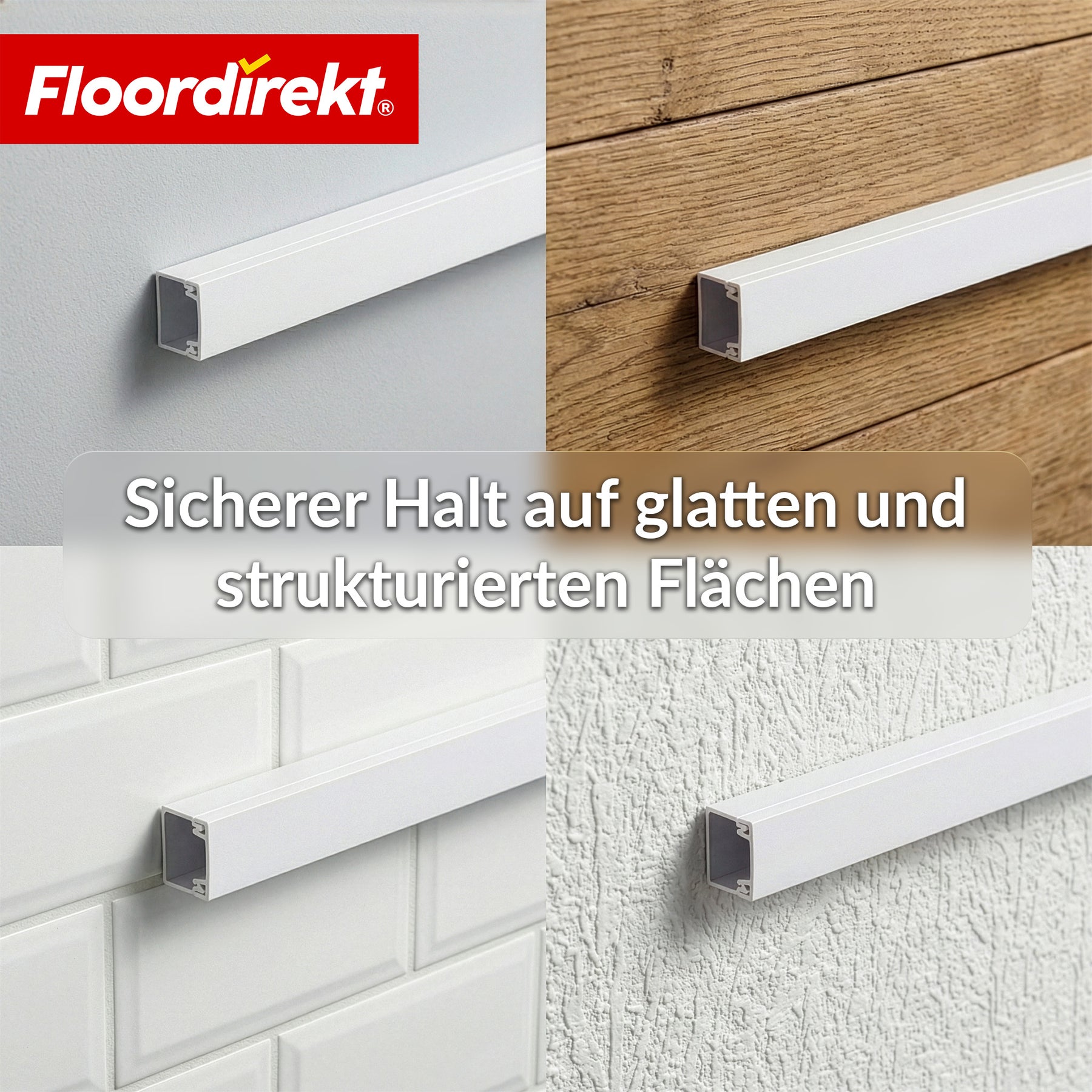 Kabelkanal | Oskar | Selbstklebende Kabelleiste 10 x 1 m | Kabelabdeckung Weiß für TV, Wand & Schreibtisch