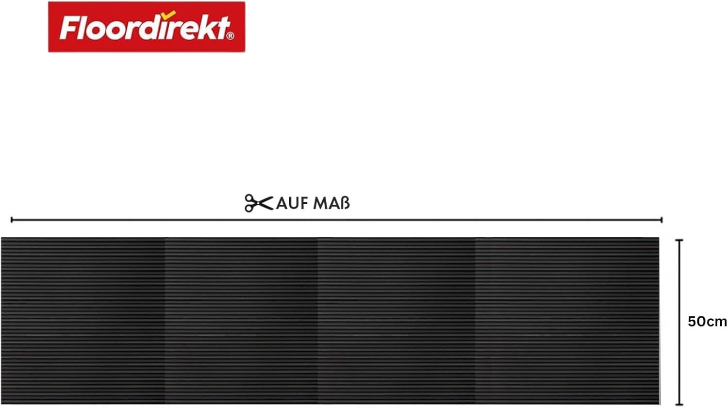 Kabelschutzmatte aus Gummi | Fein gerippt | rutschfest, 3 mm Stärke | Ideale Kabelbrücke für Veranstaltungen & Events