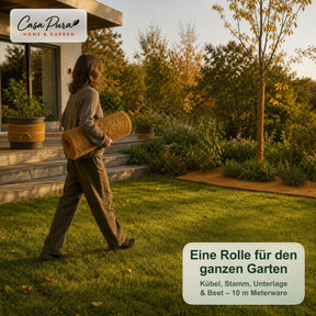 Kokosmatte 100 × 1000 cm | 10 m Rolle aus 100 % Kokosfaser | 10 mm stark