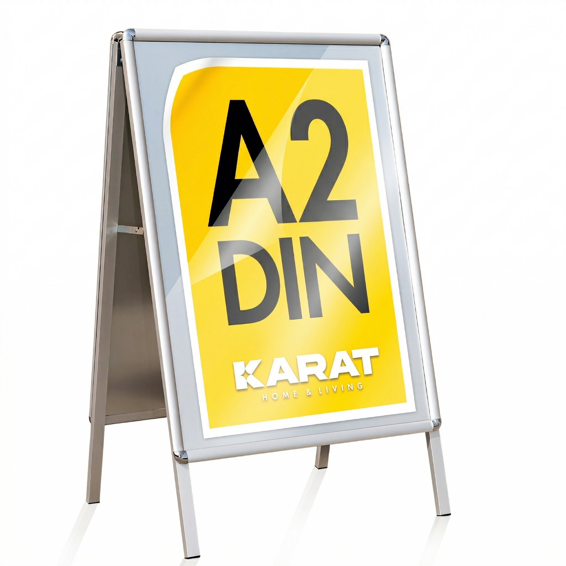 Kundenstopper | DIN A1 & A2 | Doppelseitiger Gehwegaufsteller, Werbeaufsteller aus Aluminium