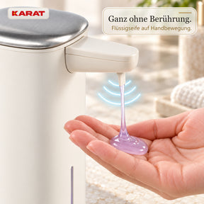 Automatischer Flüssigseifenspender | Liora | Berührungsloser Seifenspender mit Sensor, USB-C-Akku & Edelstahl | 250 ml